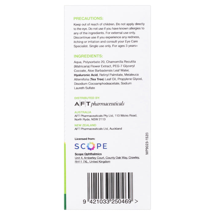 Opti-Soothe Eye Lid Wipes 20 Pack