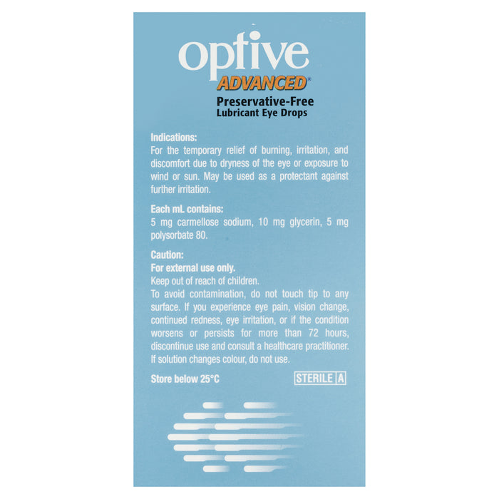 Optive Advanced Eye Drops 0.4ml x30