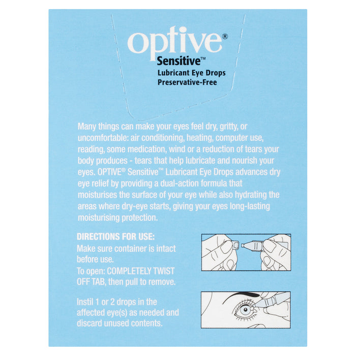 Optive Sensitive Eye Drops 0.4ml x 30