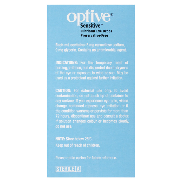 Optive Sensitive Eye Drops 0.4ml x 30