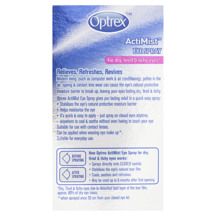 Optrex Actimist 干燥、疲劳和发痒眼部喷雾 10 毫升