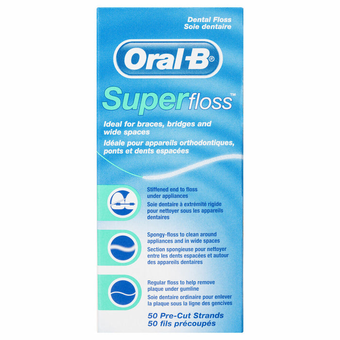 Oral B Superfloss Unwaxed 50m