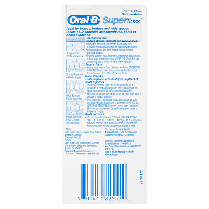 Oral B Superfloss Unwaxed 50m