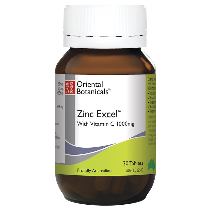 Oriental Botanicals Zinc Excel 30 Tablets