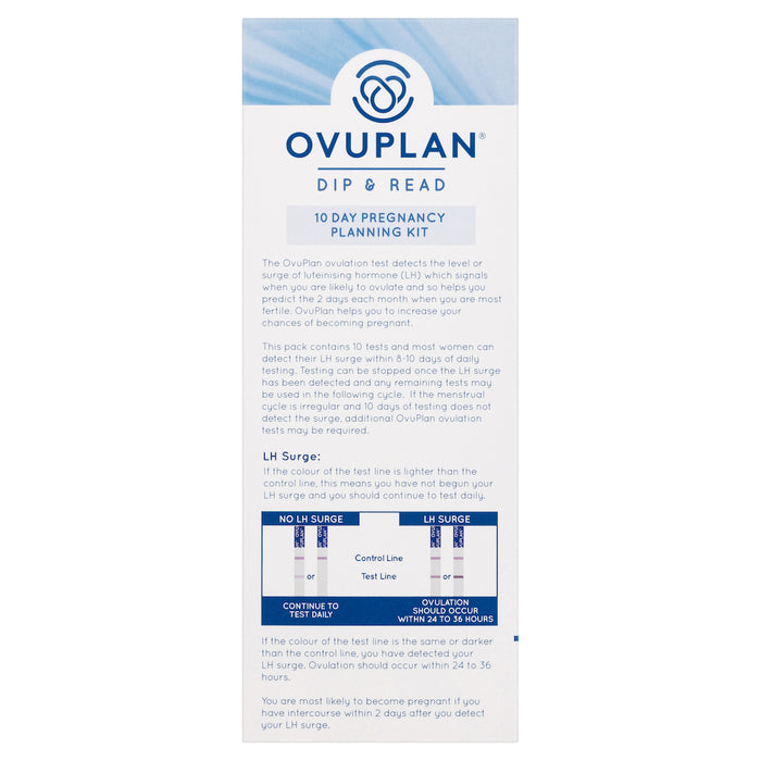 Ovuplan 10 Day Pregnancy Planning Kit 10 Tests