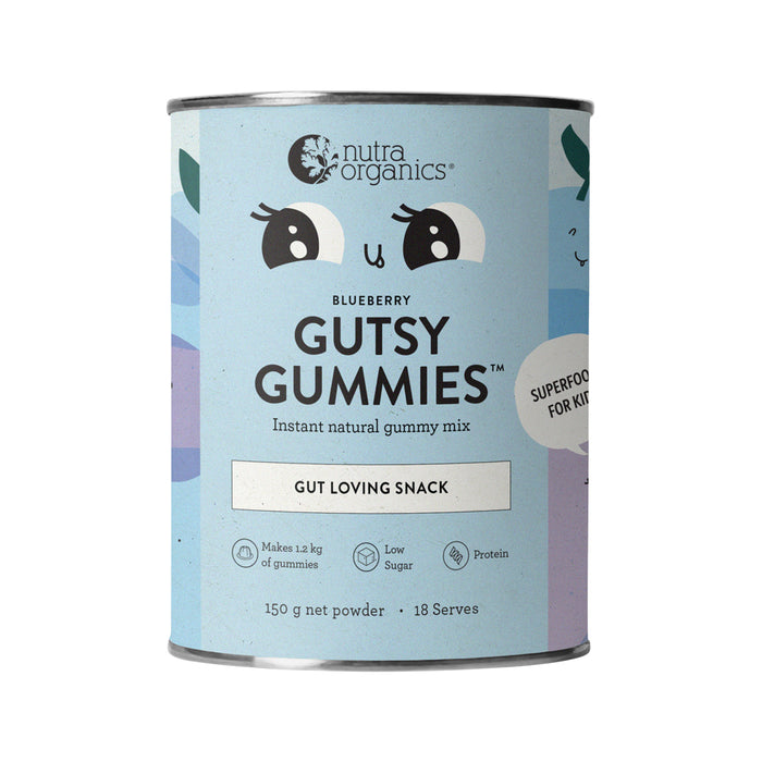 Nutra Organics Kids Gutsy Gummies Powder Blueberry 150g