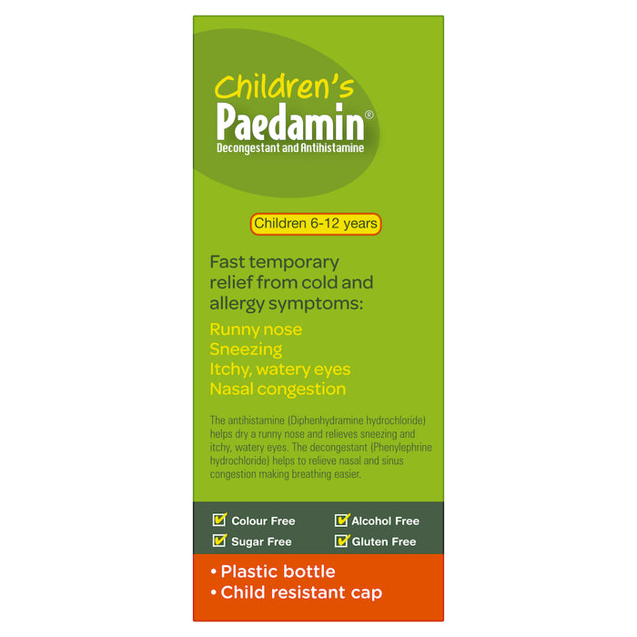 Paedamin Decongestant Antihistamine 200ml