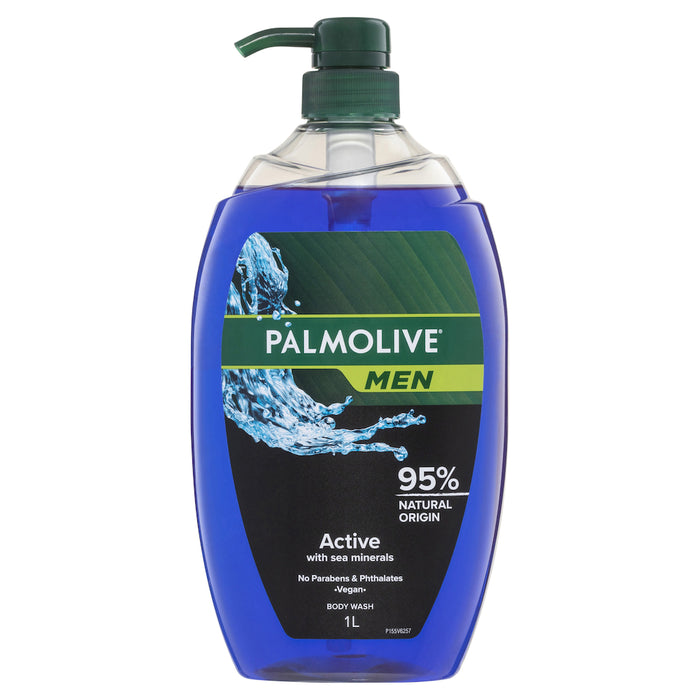 Palmolive Men Active Soap Free Body Wash with Sea Minerals 1 Litre