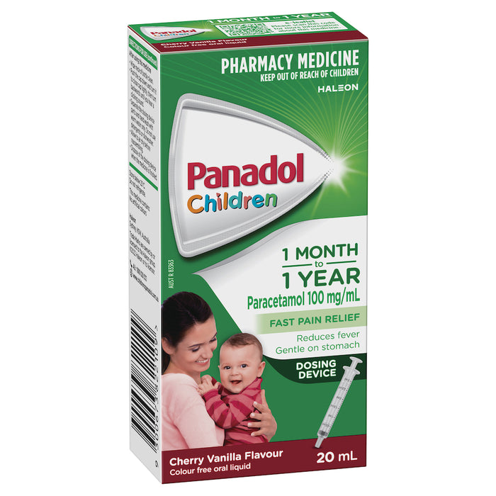 Panadol 儿童 1 个月至 1 岁滴剂 20ml 注射器