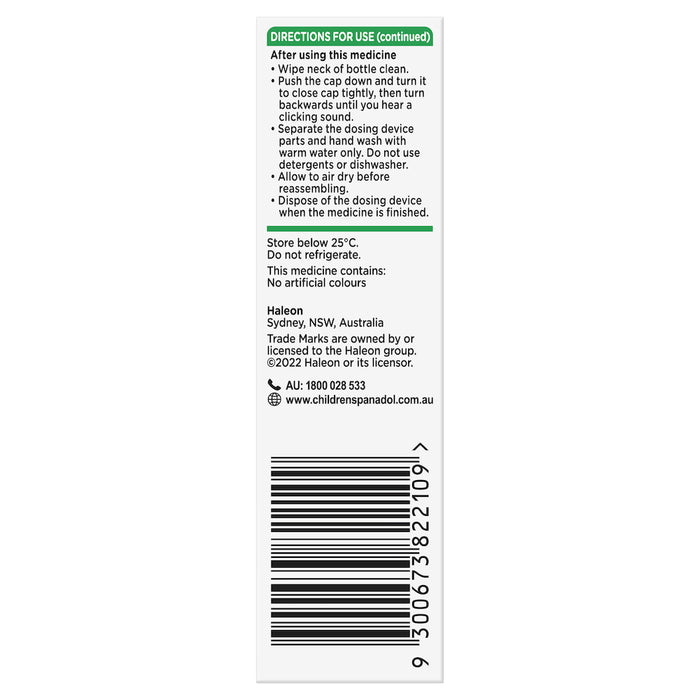 Panadol Children's 1 Month-1 Year Drops 20ml Syringe