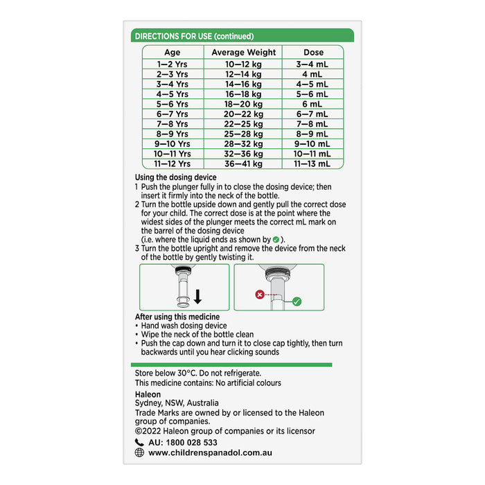 Panadol Children's 5-12 Years Strawberry 100ml