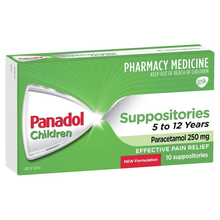 Panadol Suppository 250mg 5 -12 Years 10