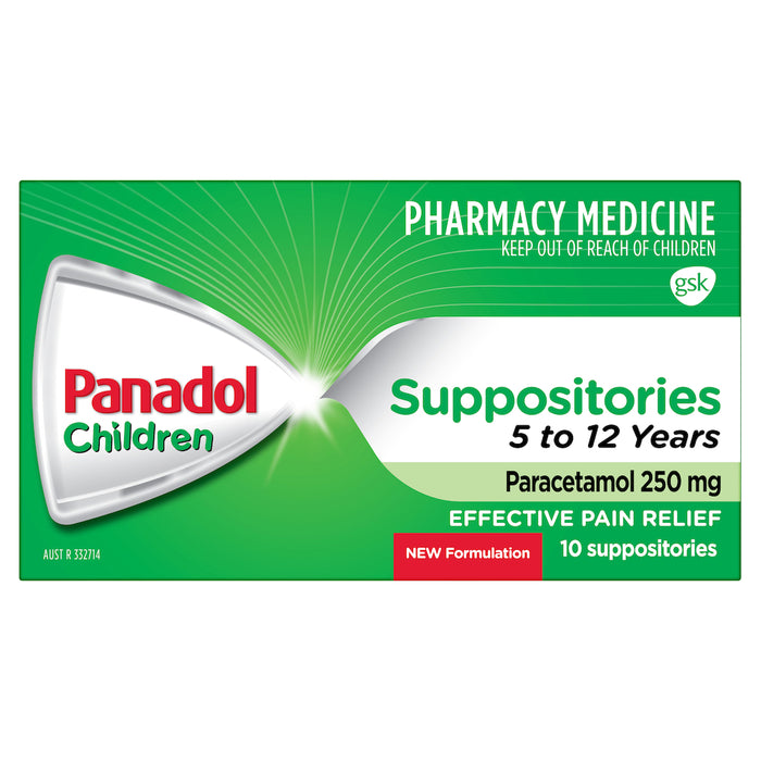 Panadol Suppository 250mg 5 -12 Years 10