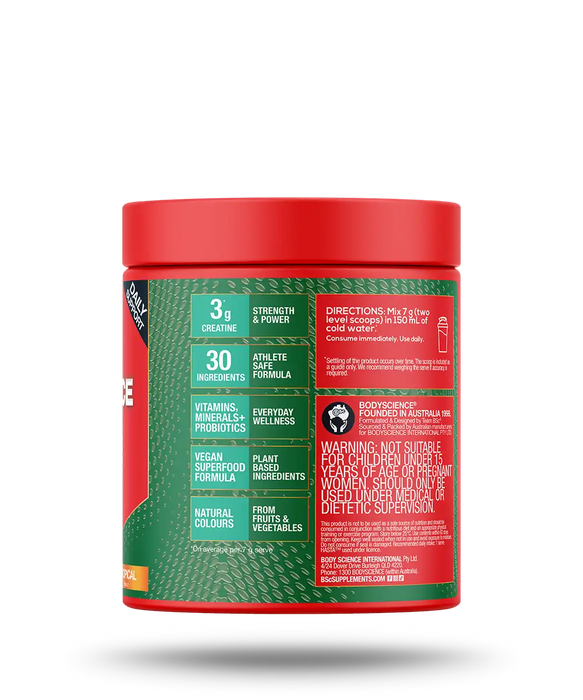 BSc Performance Greens + Creatine Tropical 210g.