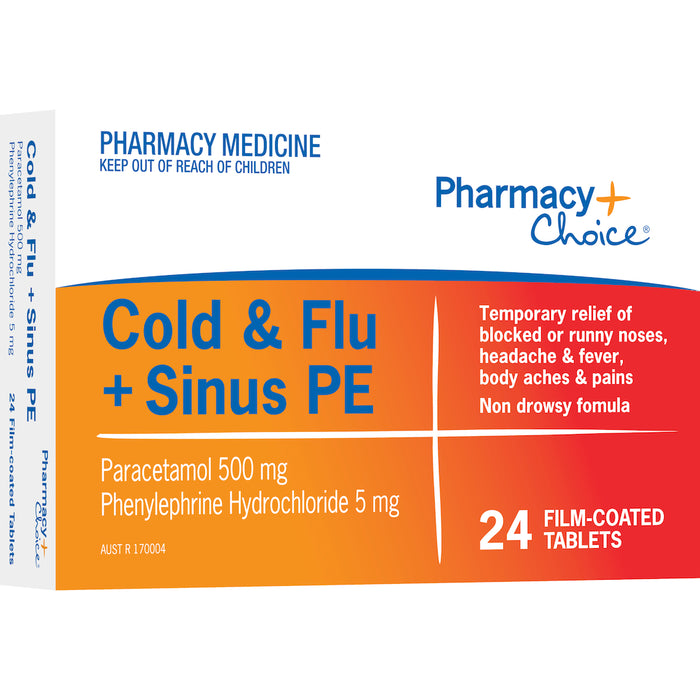 Pharmacy Choice Cold & Flu PE 24 Tablets