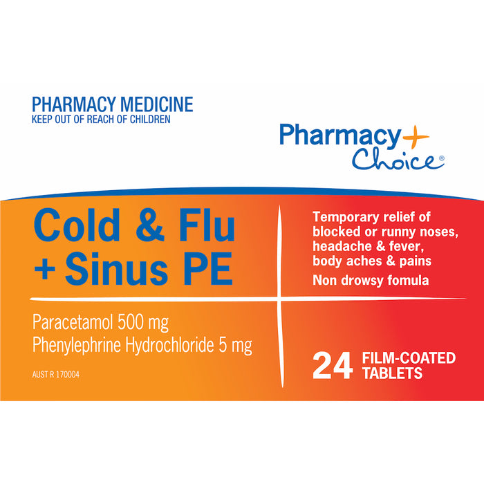 Pharmacy Choice Cold & Flu PE 24 Tablets