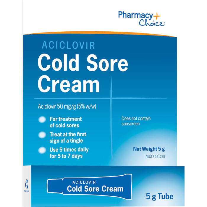 Pharmacy Choice Cold Sore Cream 5g Tube