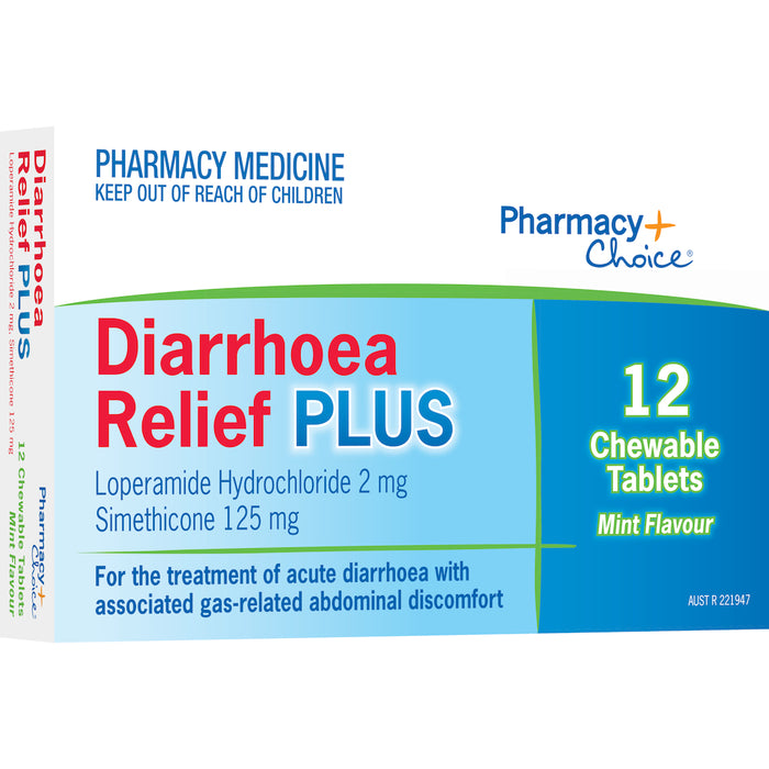 Pharmacy Choice Diarrhoea Relief Plus 12 Tablets