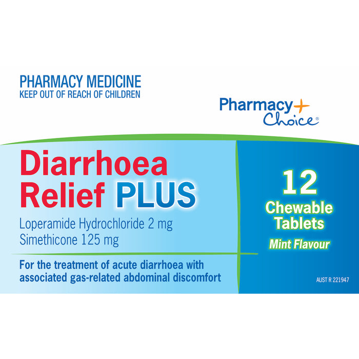 Pharmacy Choice Diarrhoea Relief Plus 12 Tablets