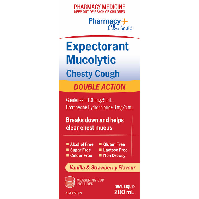 Pharmacy Choice Expectorant Mucolytic Chesty Cough 200mL