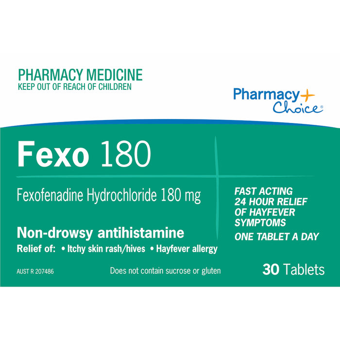 Pharmacy Choice Fexofenadine 180mg 30 Tablets