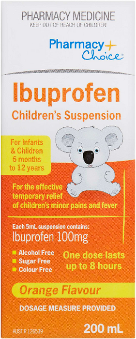 Pharmacy Choice Ibuprofen Children's Suspension 6 months to 12 years 200mL