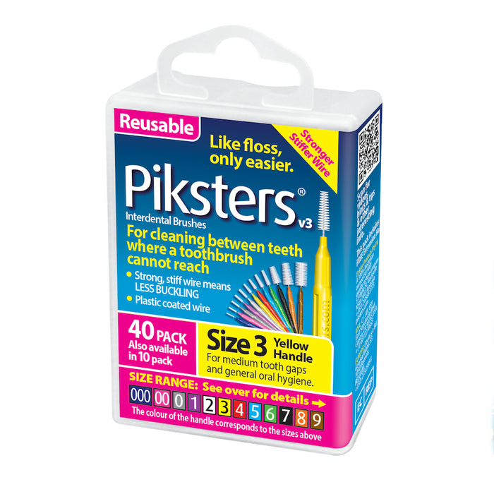 Piksters Size 3 Yellow 40 Pack