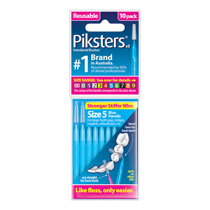 Piksters Size 5 Blue 10 Pack