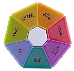 Surgical Basics Heptagon Pill Box 10.3 X 10.3 X 5cm.
