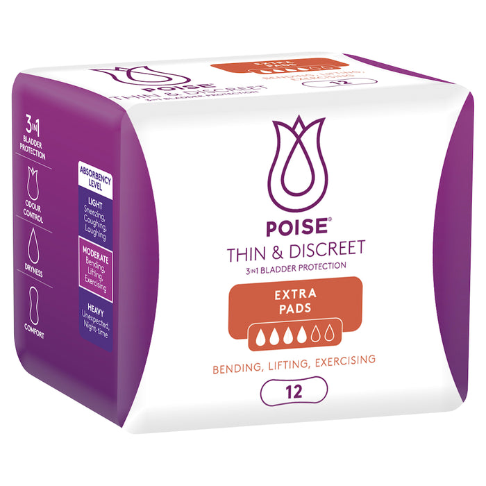 Poise Discreet Pad Extra 12 Pack C6