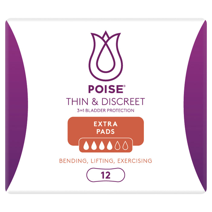 Poise Discreet Pad Extra 12 Pack C6