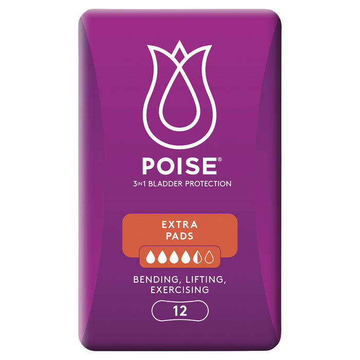 Poise Pads Extra Absorbency 12