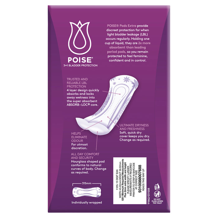 Poise Pads Extra Absorbency 12