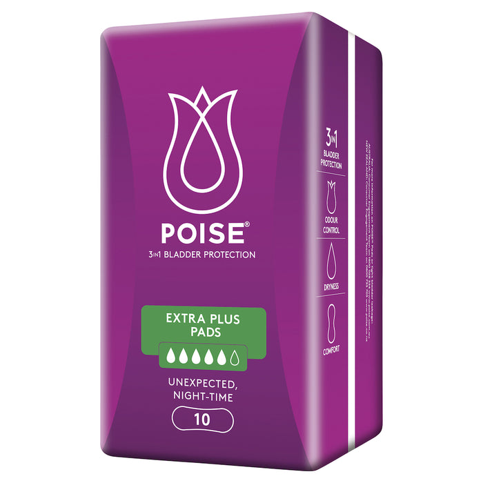 Poise 垫 Extra Plus 吸收性 10