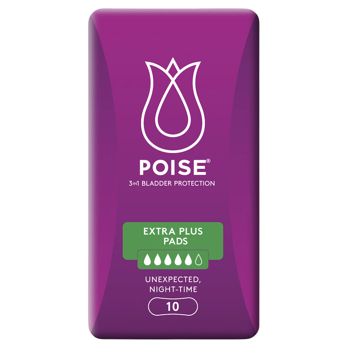 Poise Pads Extra Plus Absorbency 10