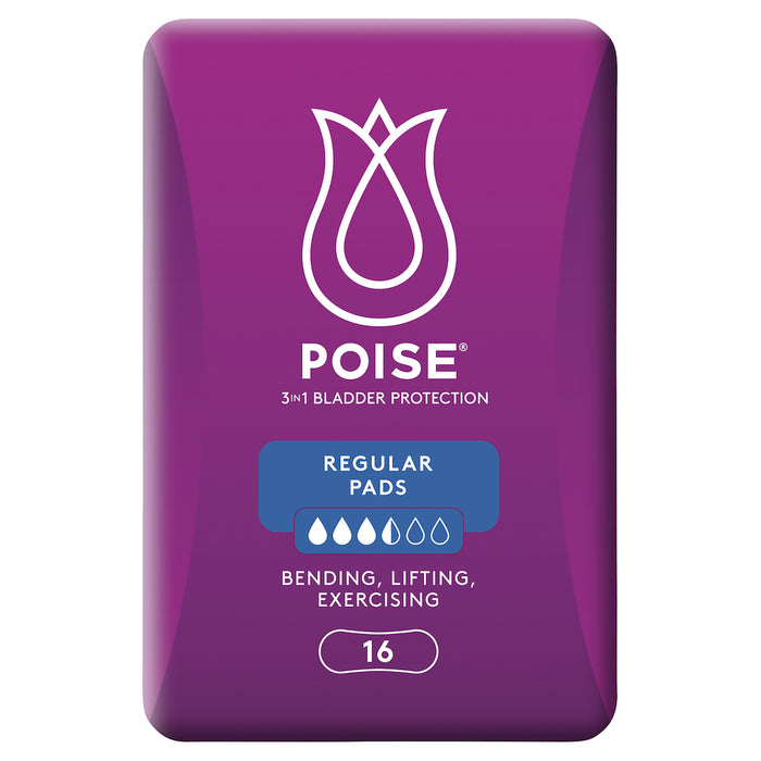 Poise Pads Regular 16