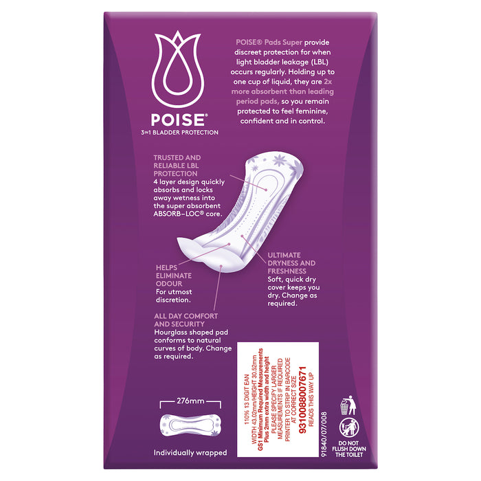 Poise Pads Super 14