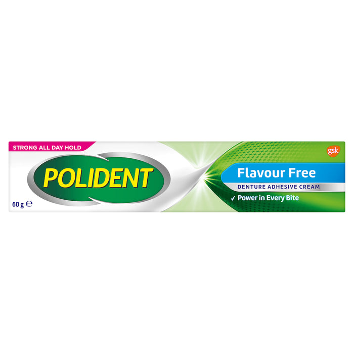 Polident Denture Adhesive Cream Flavour Free 60g