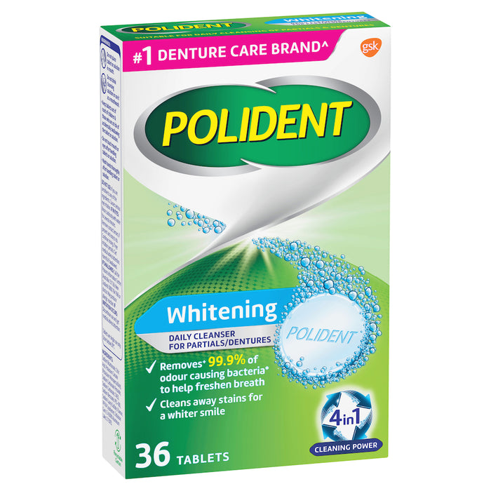 Polident  Denture Cleanser Whitening Tablets 36