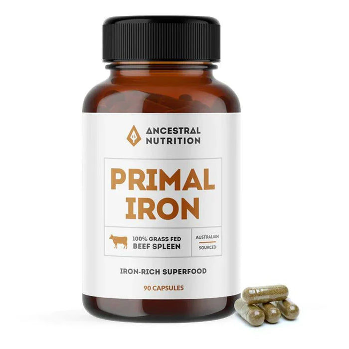 Ancestral Nutrition Primal Iron 100% Beef Spleen 90 Capsules