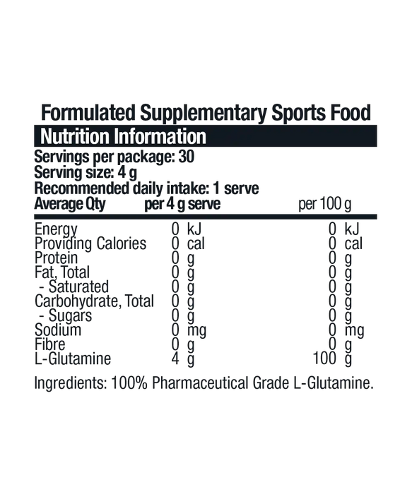 BSC Pure Glutamine Natural Flavour 120g.