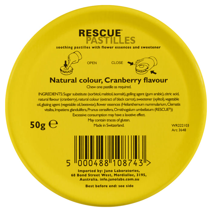 Rescue Pastilles Cranberry 50g