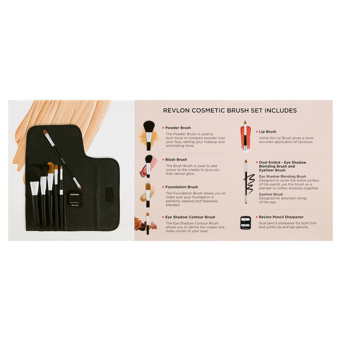 Revlon Cosmetic Brush Set 8 Piece