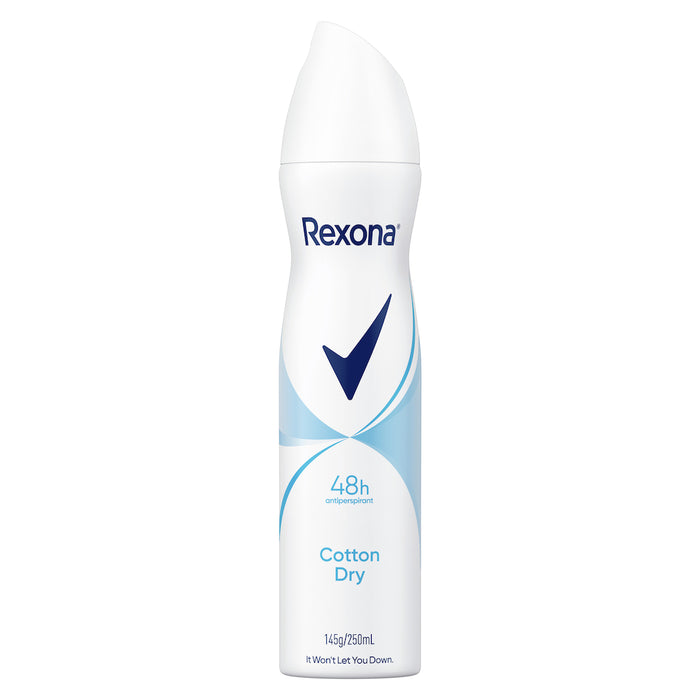 Rexona Women Antiperspirant Deodorant Aerosol Cotton Dry 250ml