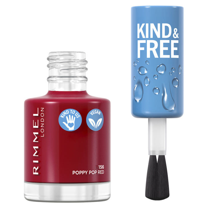 Rimmel Kind & Free Nail Polish 156 Poppy Pop Red