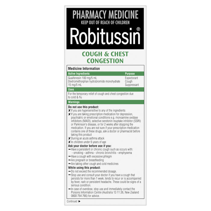 Robitussin Cough & Chest Congestion 200ml