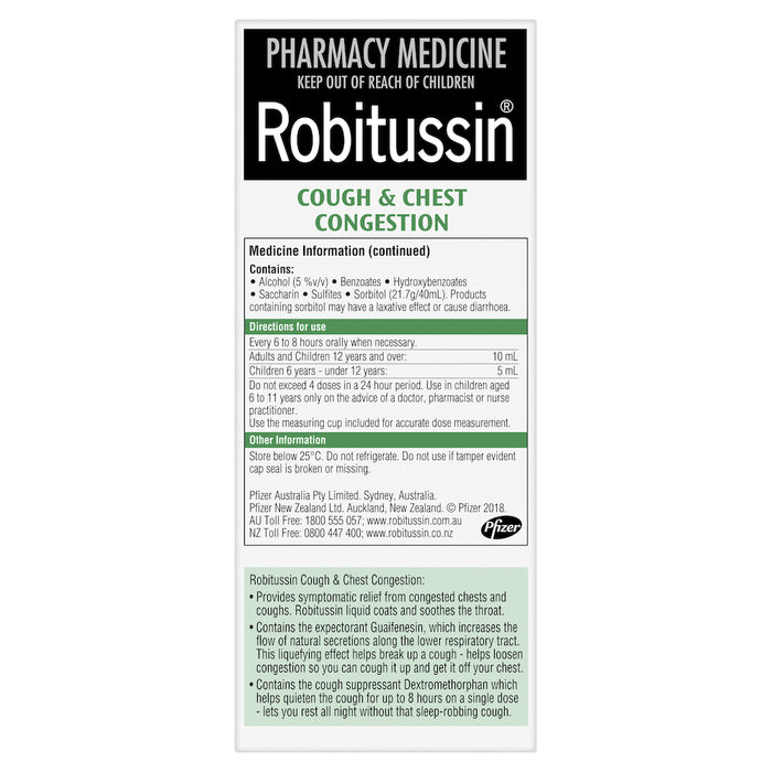 Robitussin Cough & Chest Congestion 200ml