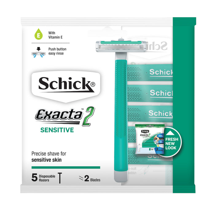 Schick 男士 Exacta 2 敏感 5+1 一次性剃须刀