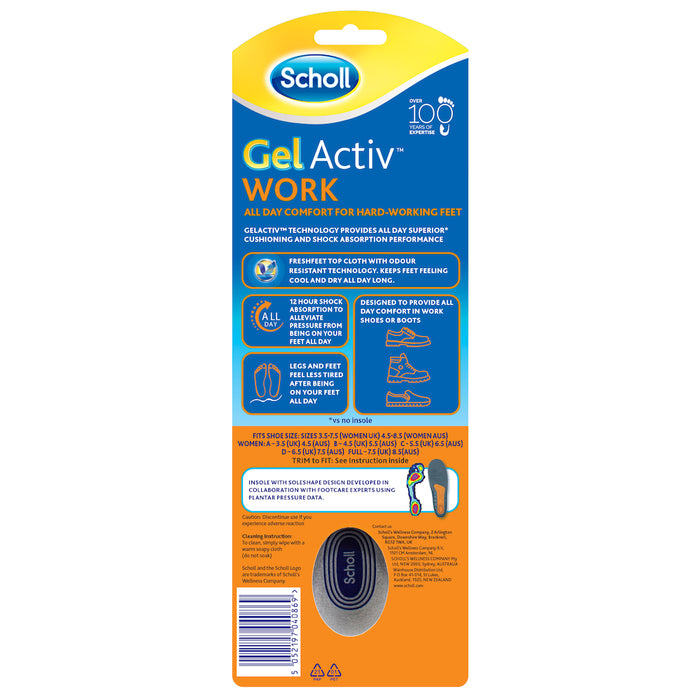 Scholl Gel Activ Insoles Work Women