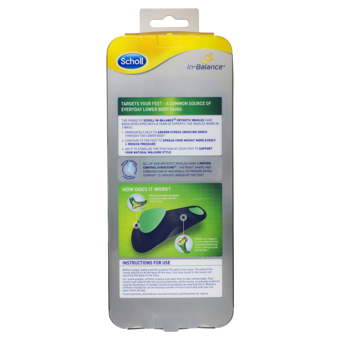 Scholl In-Balance Arch Orthotic Insole Small